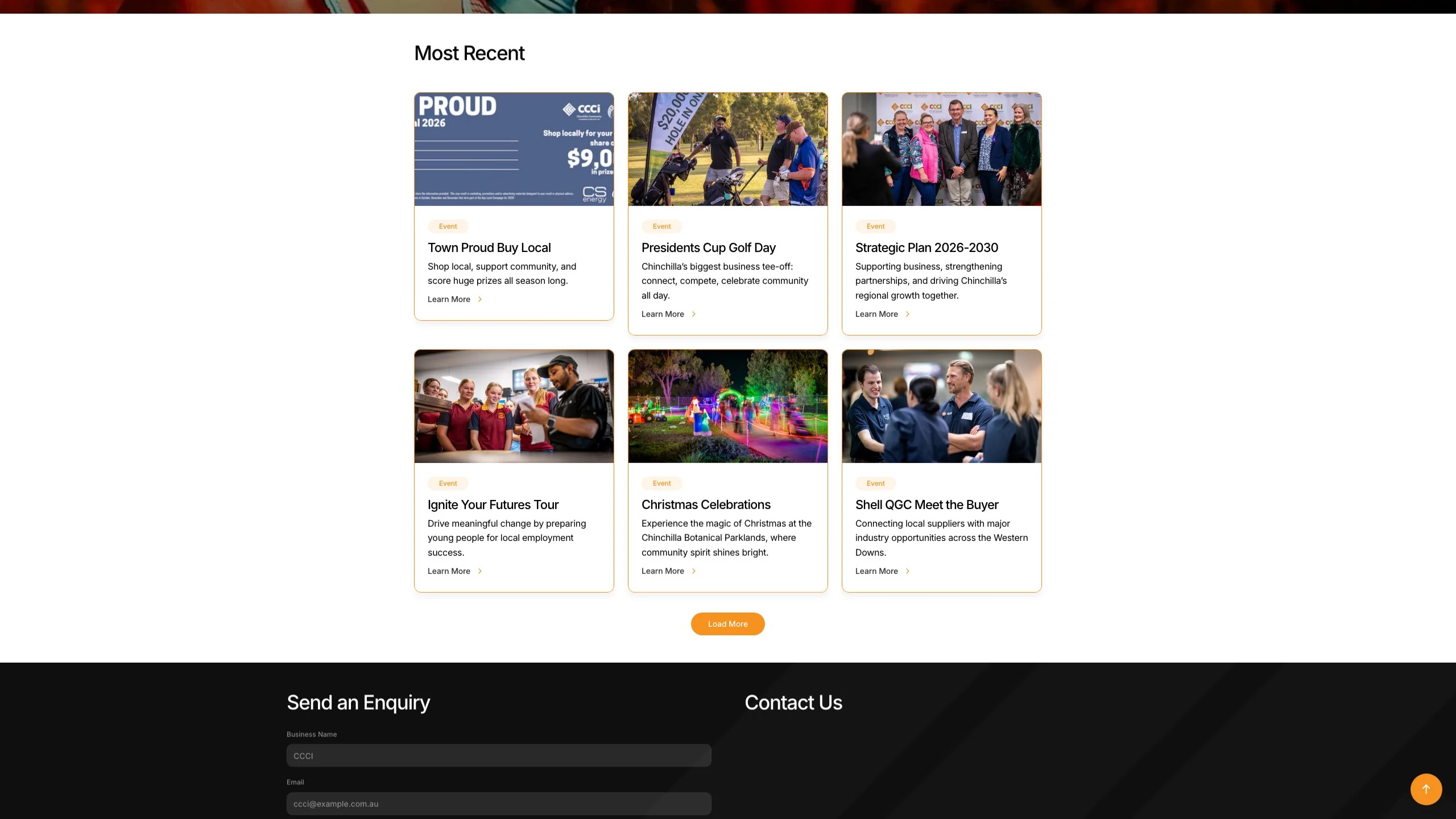 The CCCI events listing