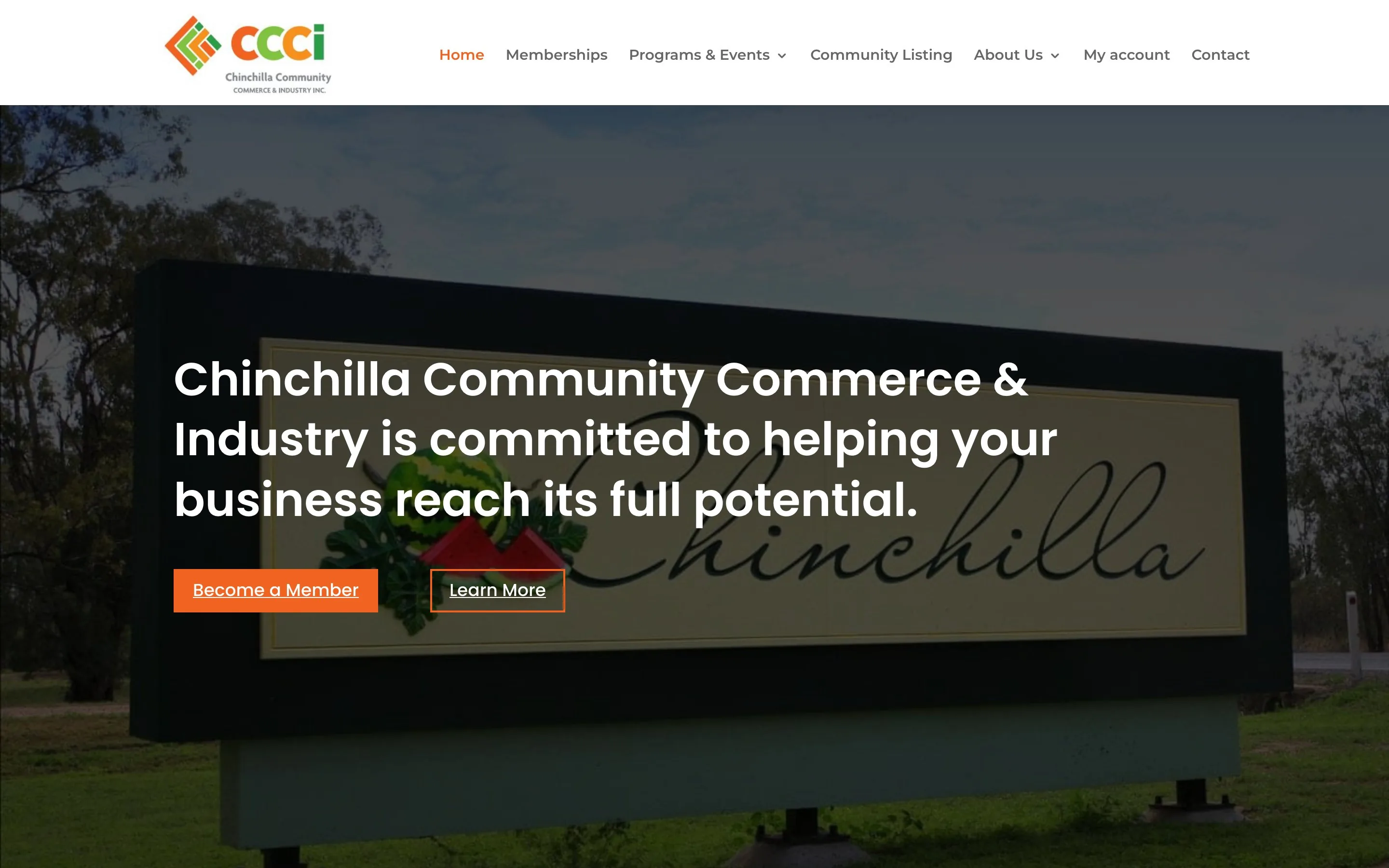 Before: the earlier CCCI homepage, December 2025