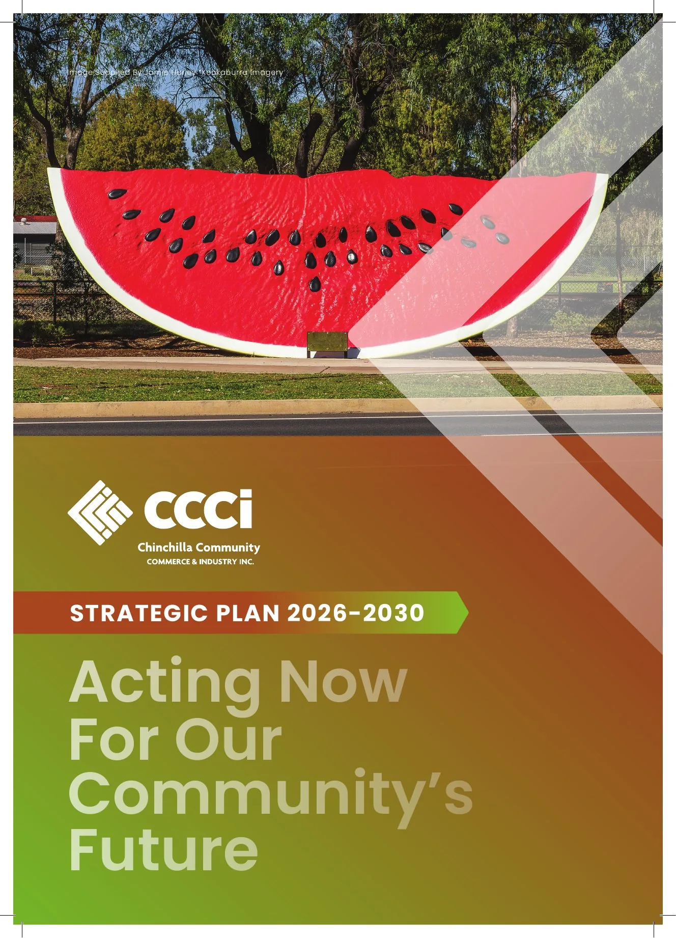 The cover of the CCCI Strategic Plan 2026–2030: Acting Now For Our Community’s Future