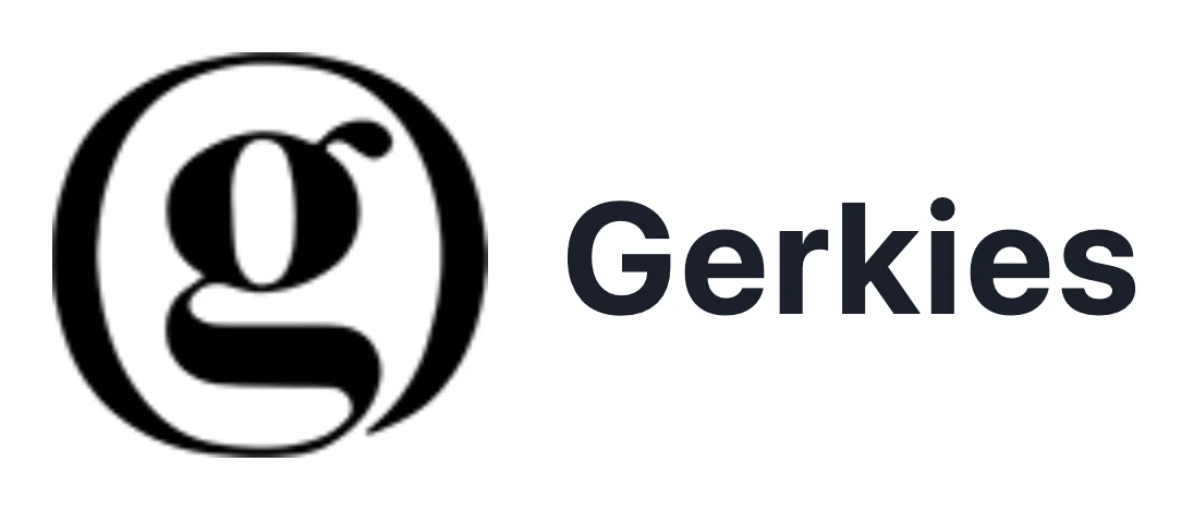 The earlier Gerkies logo, as used on gerkies.com.au in 2022