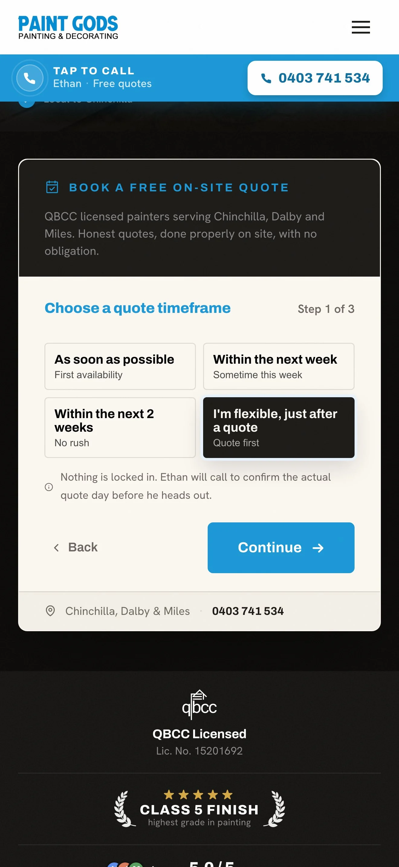 Step one: choose a quote timeframe