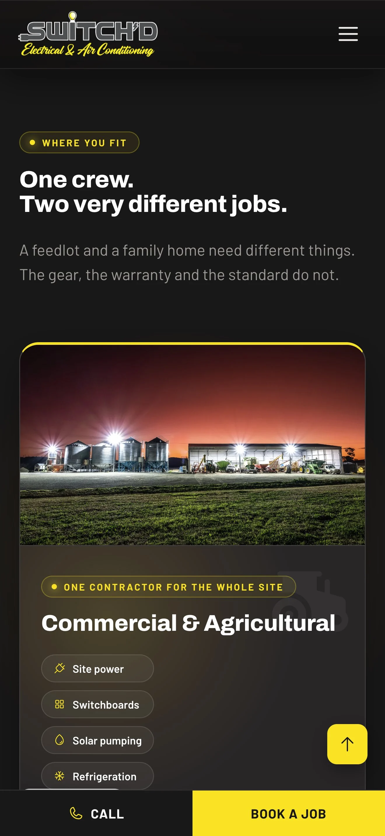 The commercial pathway card on a phone